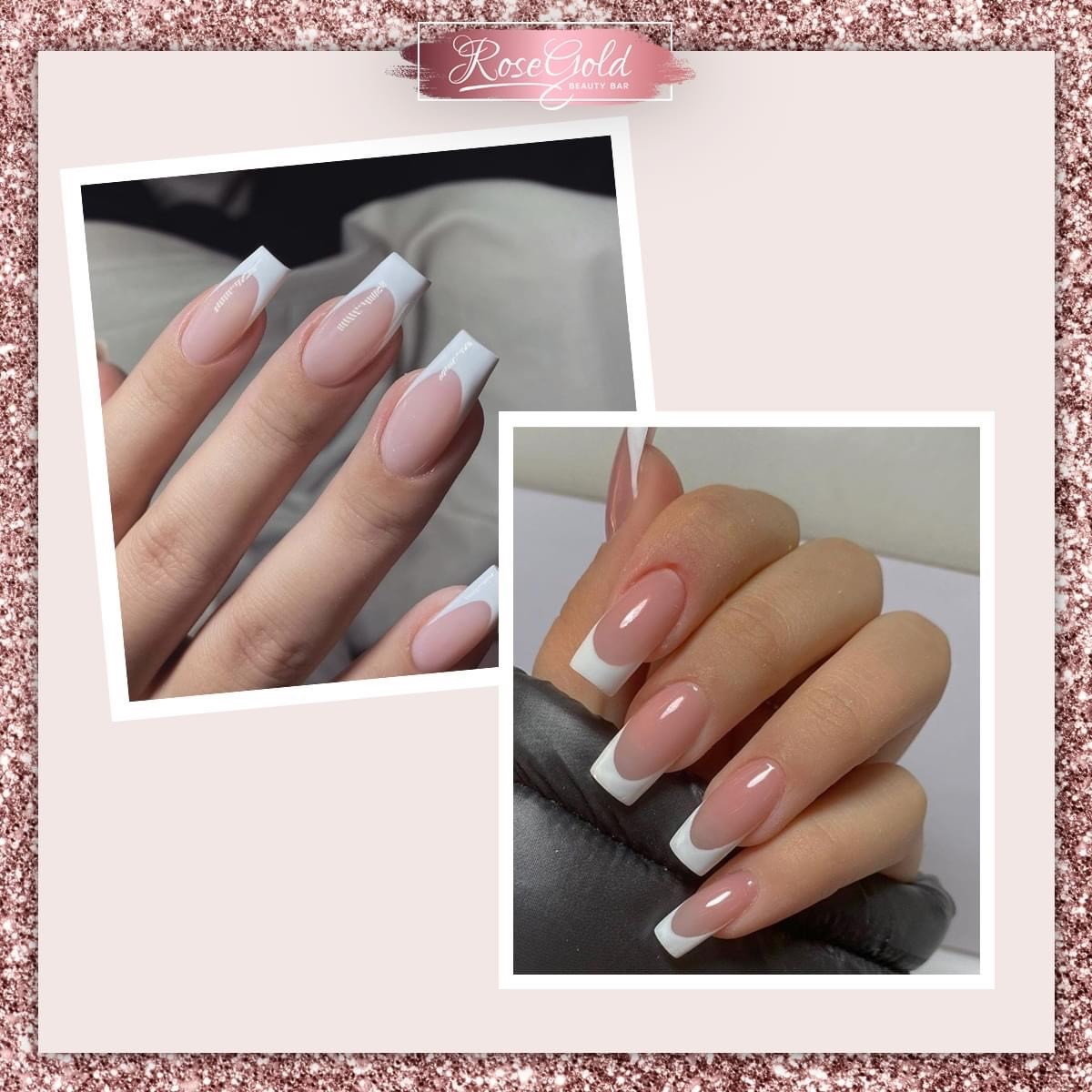 french Nails von Rose Gold Beauty Bar